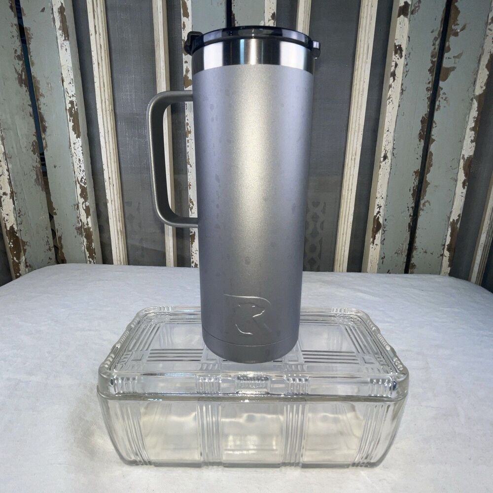 RTIC 16 Ounce Travel Coffee Cup In Gray Used
